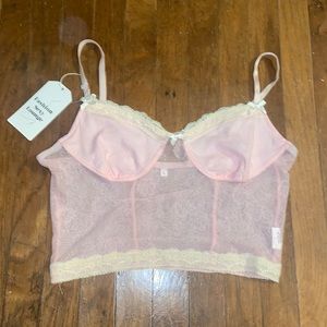 Pink lingerie top